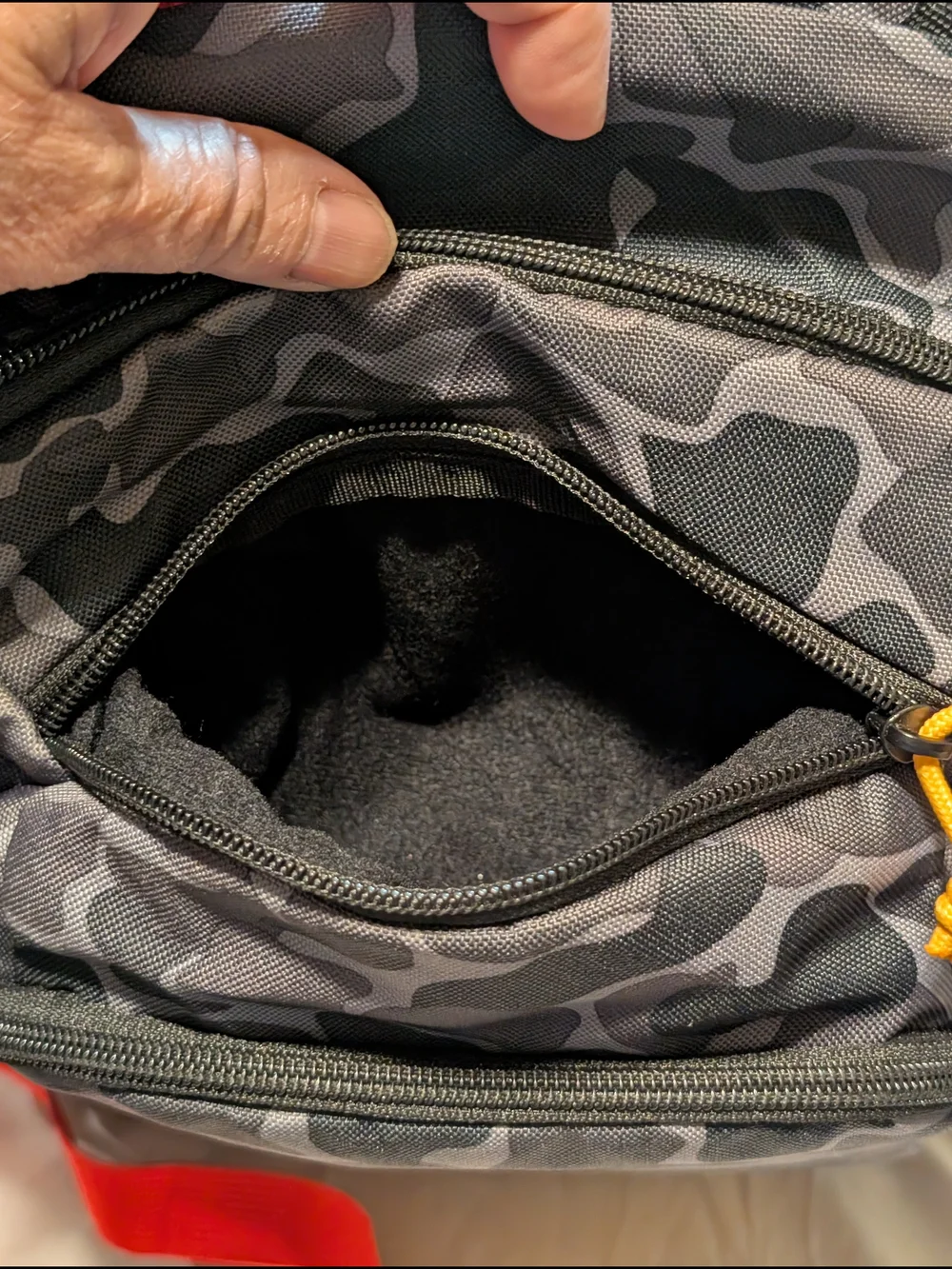 adidas Kid's Gray Camo Backpack with Yellow Logo